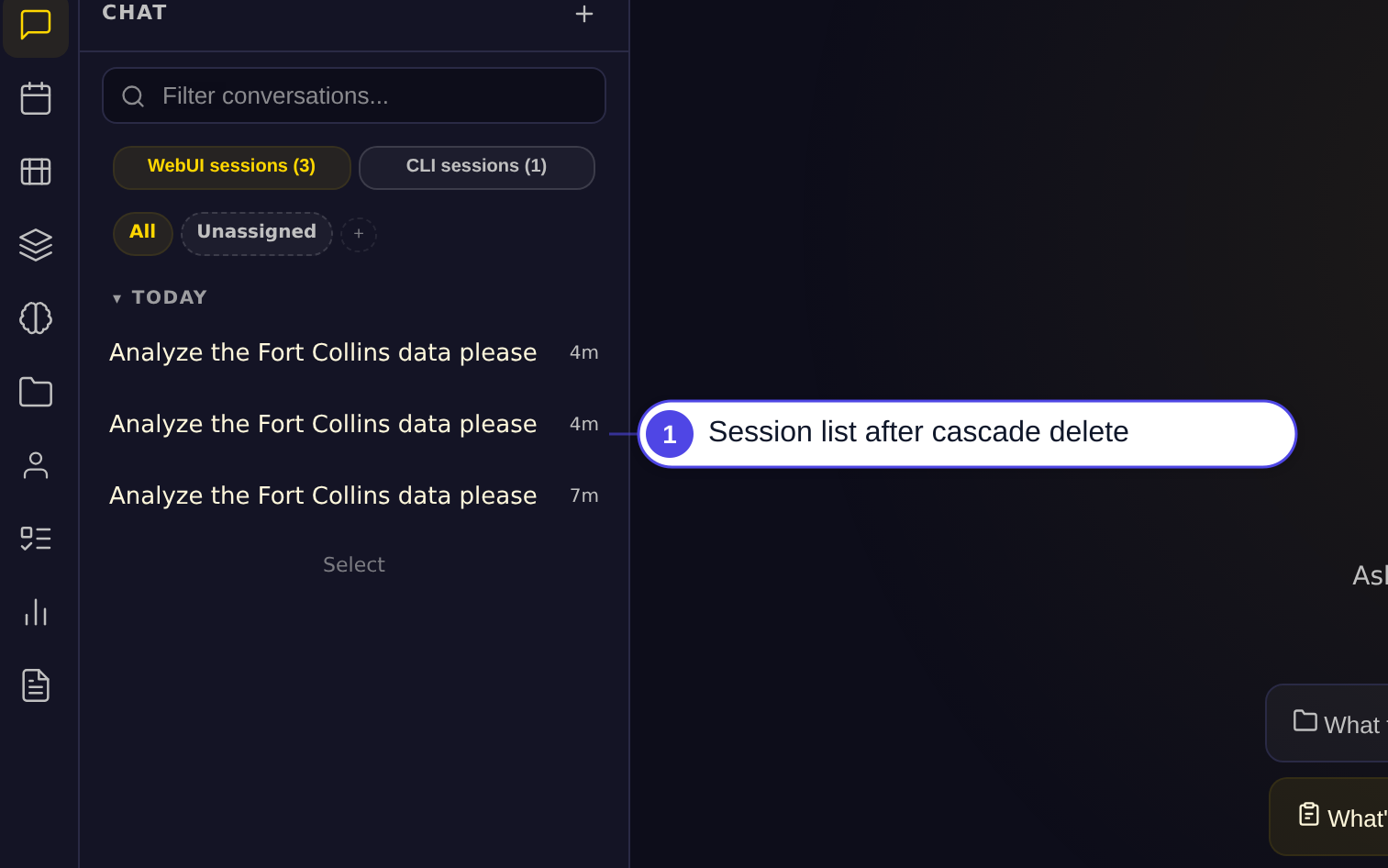 Delete a session