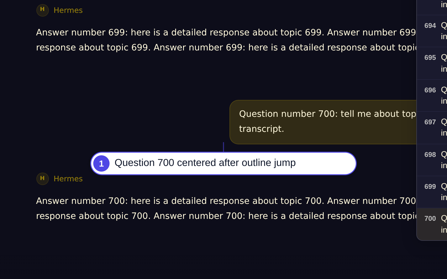 Jump to message via outline