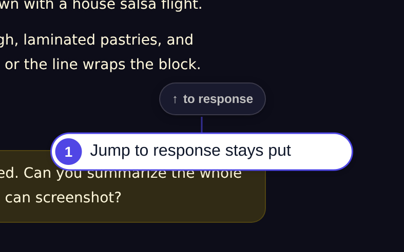 Jump to response